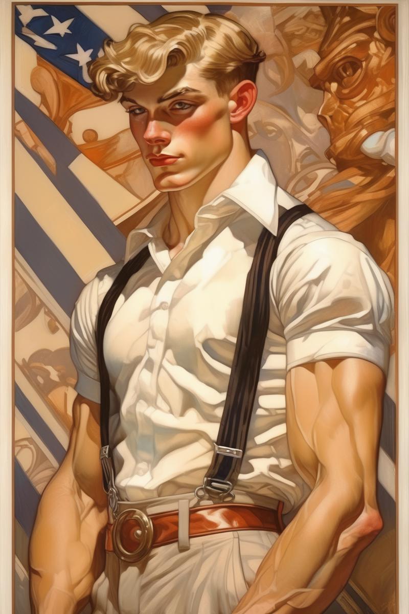 00219-14402925-_lora_J.C. Leyendecker Style_1_J.C. Leyendecker Style - handsome young muscular man, in the style of J.C.Leyendecker.png